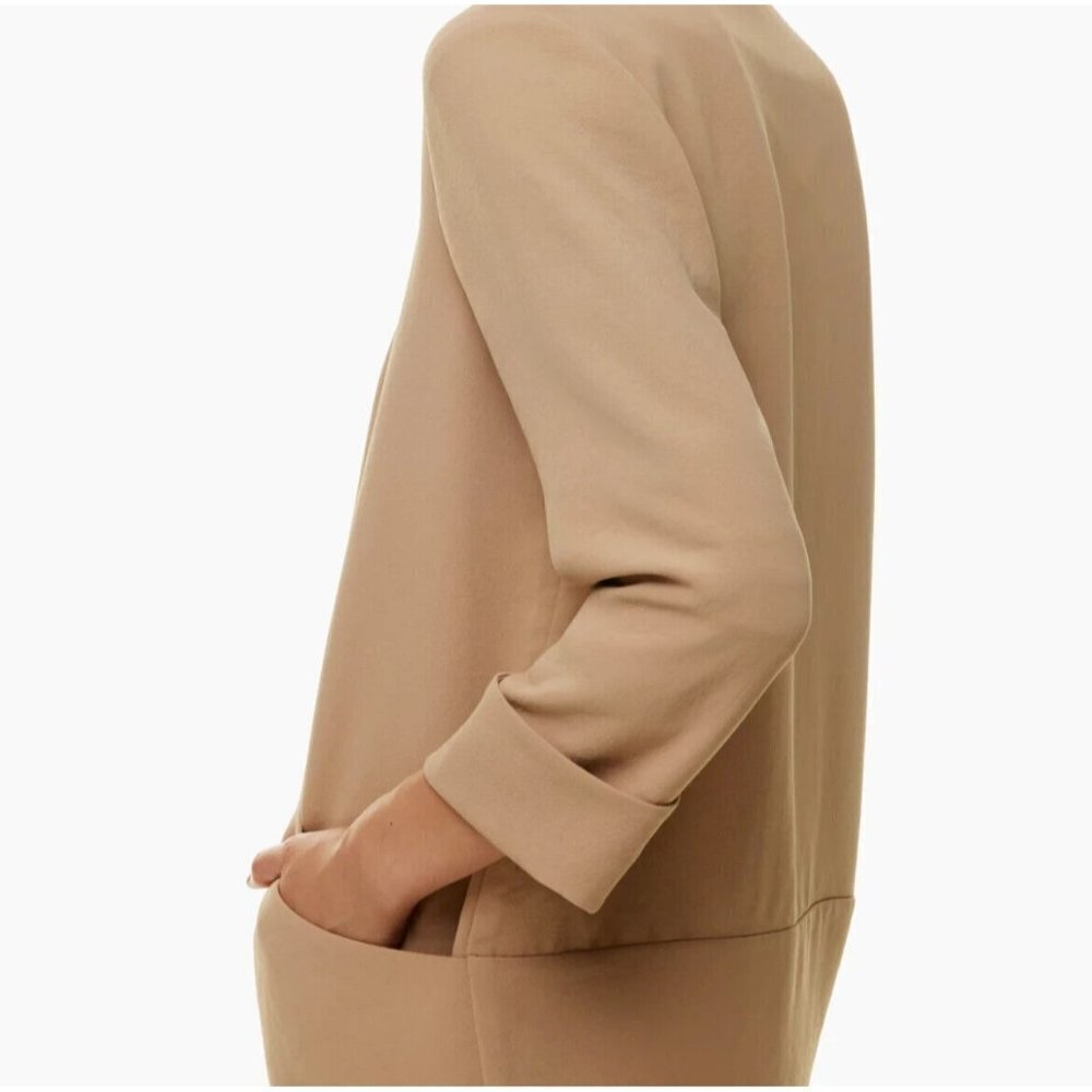 Wilfred Aritzia Women's Size 00 Gold Camel Chevalier Jacket Relaxed Open Blazer - Picture 5 of 10